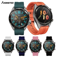 AKBNSTED 22 мм сменный мягкий силиконовый ремешок для Huami Amazfit Stratos 3/huawei часы GT2 браслет умные спортивные часы