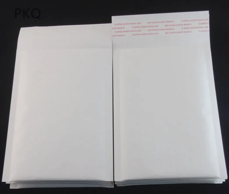 100p cs/lot White Kraft Bubble Mailers Padded Envelopes Shipping Bags Self Seal High Quality Business School Office Supplies