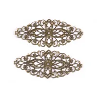Connecteurs d'enveloppements en filigrane, embellissements pour bricolage, Scrapbooking, décoration de maison, or/argent/Bronze, artisanat en métal fait à la main, yk0745, 10 pièces 4