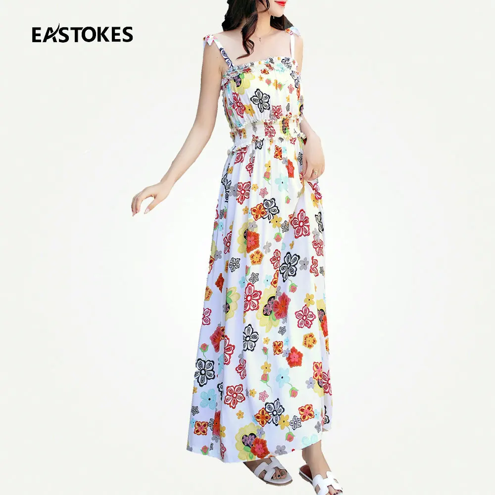 Hot Selling Women Summer Dresses Spaghetti Strap Ladies Dresses Casual