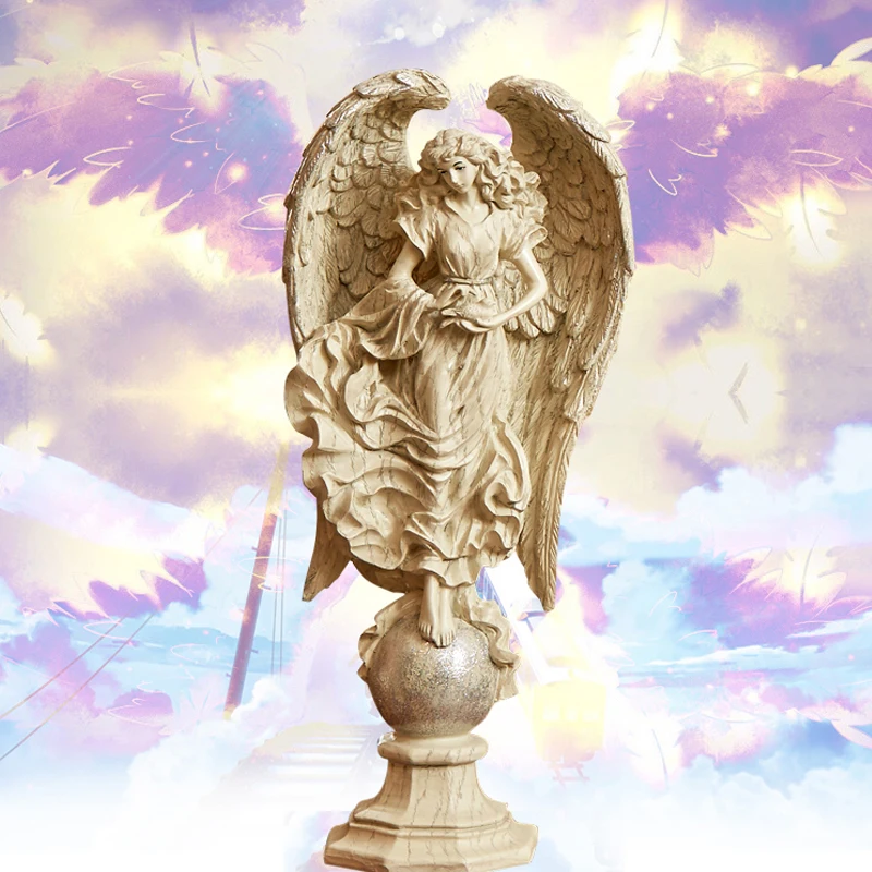 

11 Inch Resin Angel Statue with Dove, Home Decor, Housewarming Gift