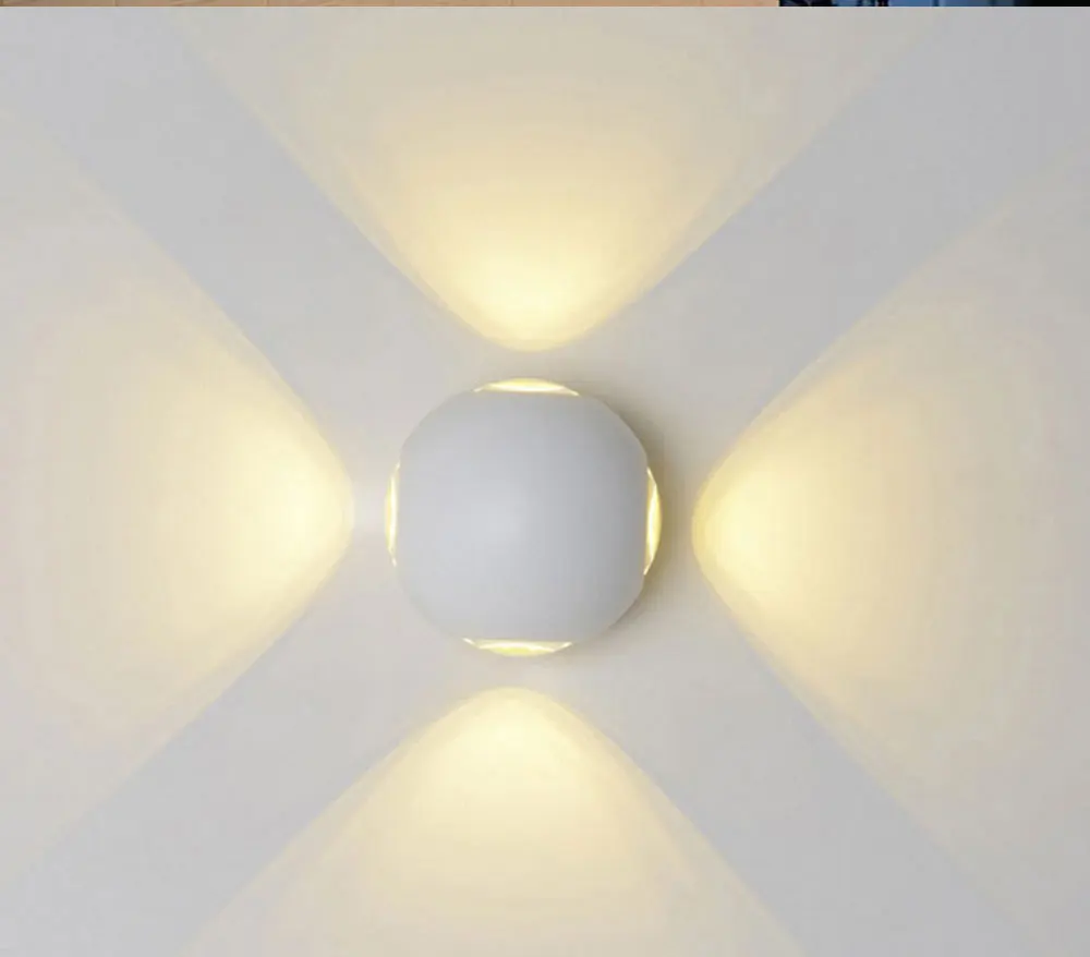 Настенный светильник в скандинавском стиле, светодиодный алюминиевый наружный светильник Ip65, белый, черный, современный светильник для дома, лестницы, спальни, прикроватный светильник для ванной комнаты