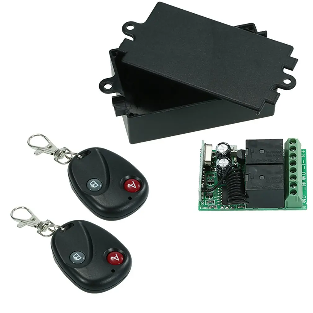 

Wireless 12V Double-way Receiving Module Learning Switch & 2pcs 2-Key Remote Control Replacement for Buick