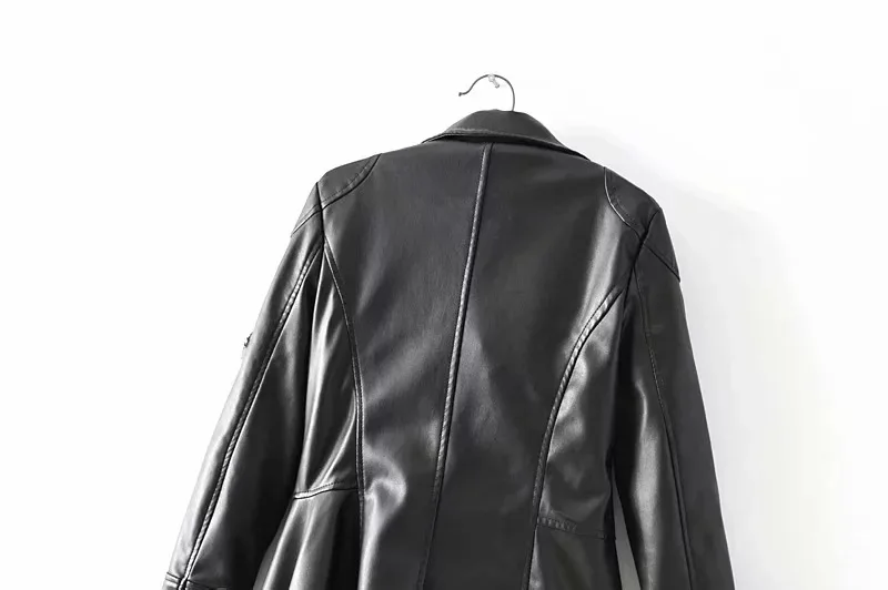 Veste Turn 2019 Pleine Marée Manches Mode Asymétrique down Red eam Ob152 Black Zipper Nouveau De Col Printemps Perles Pu wine Femmes x7fndIIXwq
