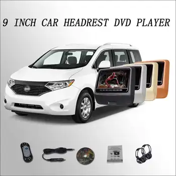 

BigBigRoad Car Headrest Monitor digital LCD screen 2*9" DVD Support USB/ SD / IR / FM / SPEAKER / GAME / HDMI For Nissan Quest