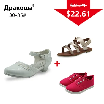 

APAKOWA 3 Pairs Girls Summer Sandals Spring Autumn Casual Shoes Wedding Shoes Color Randomly Sent for One Package EU SIZE 30-35