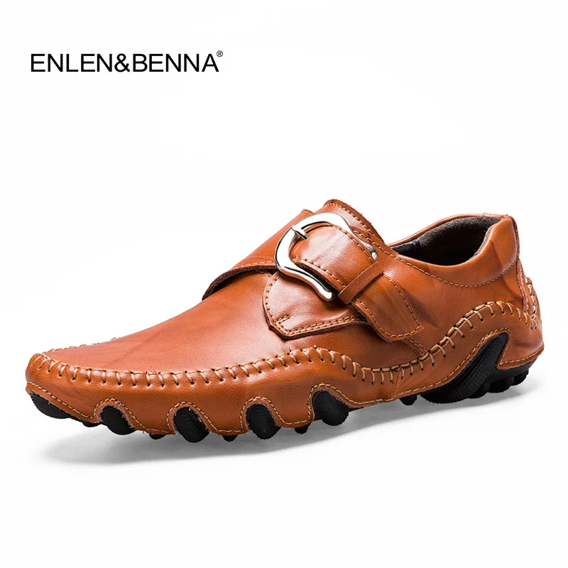 

2018 Autumn Handmade Genuine Leather Mens Shoes Casual Luxury Men Loafers Fashion Breathable Driving Shoes Slip On Moccasins