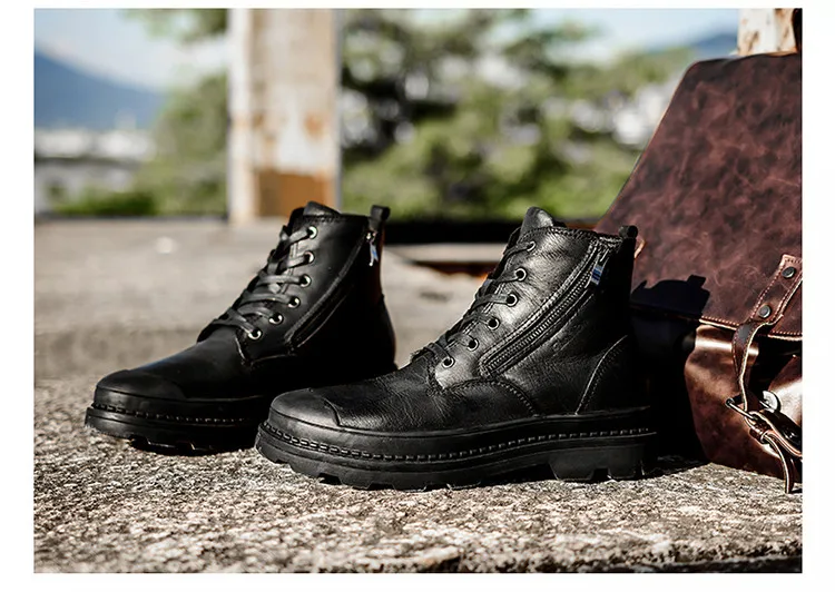 Мужские зимние ботинки, большой размер 47, обувь для отдыха из натуральной кожи, мужские зимние теплые ботильоны на меху, Bota hombre 9550 м
