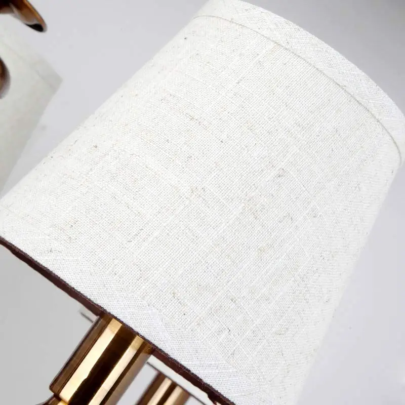 Vintage-Light-Fixtures-American-Chandelier-Stairwell-Dining-Living-Room-Lamp-Anti-brass-Iron-White-Fabric-Lampshade (3)