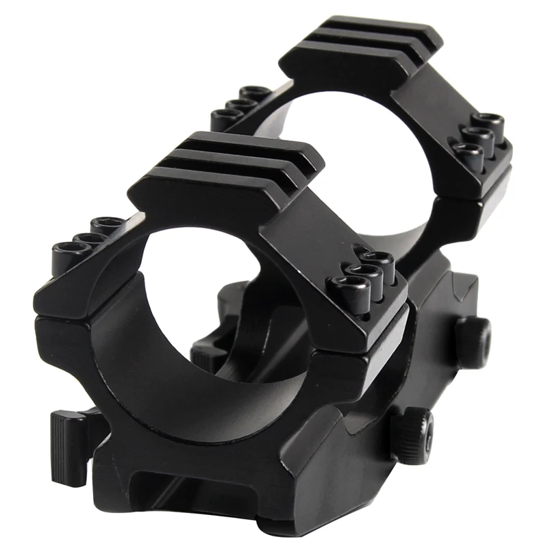 25mm 30mm Dual Ring Cantilever Heavy Duty Scope Mount 20mm Rail Picatinny Weaver with Qick Detach Locks RL2-0024-02