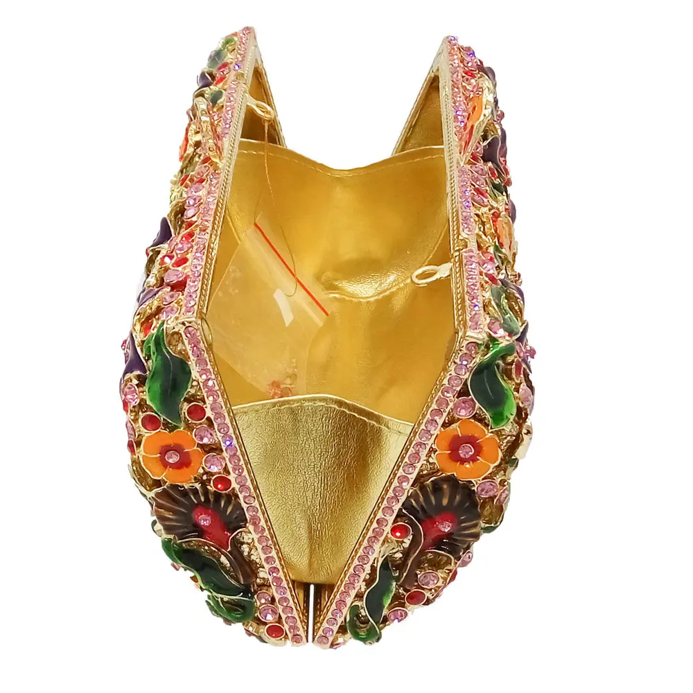 Boutique De FGG женская вечерняя сумочка-клатч со стразами и разноцветными бабочками сумочка для свадьбы