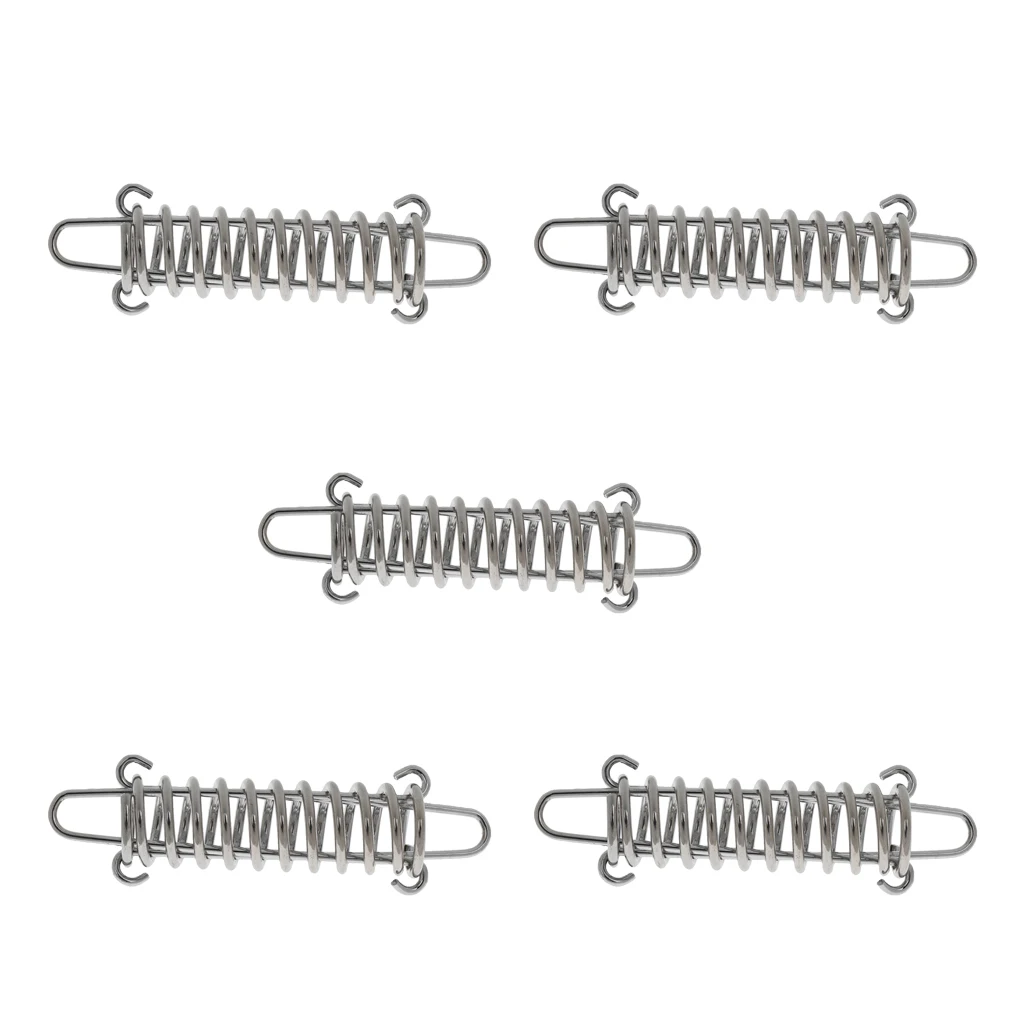 10 Pieces Stainless Steel Camping Awning/Tent Spring Tensioner/ Tightener for Outdoor Camping Travel Accessories