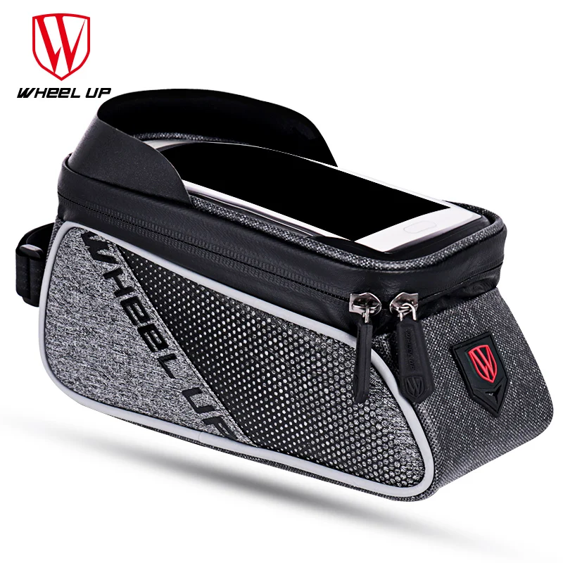 

WHEEL UP MTB Road Bicycle Bike Bags Rainproof Touch Screen Cycling Top Front Tube Frame Bags 6.0 Phone Case Bike Accessories