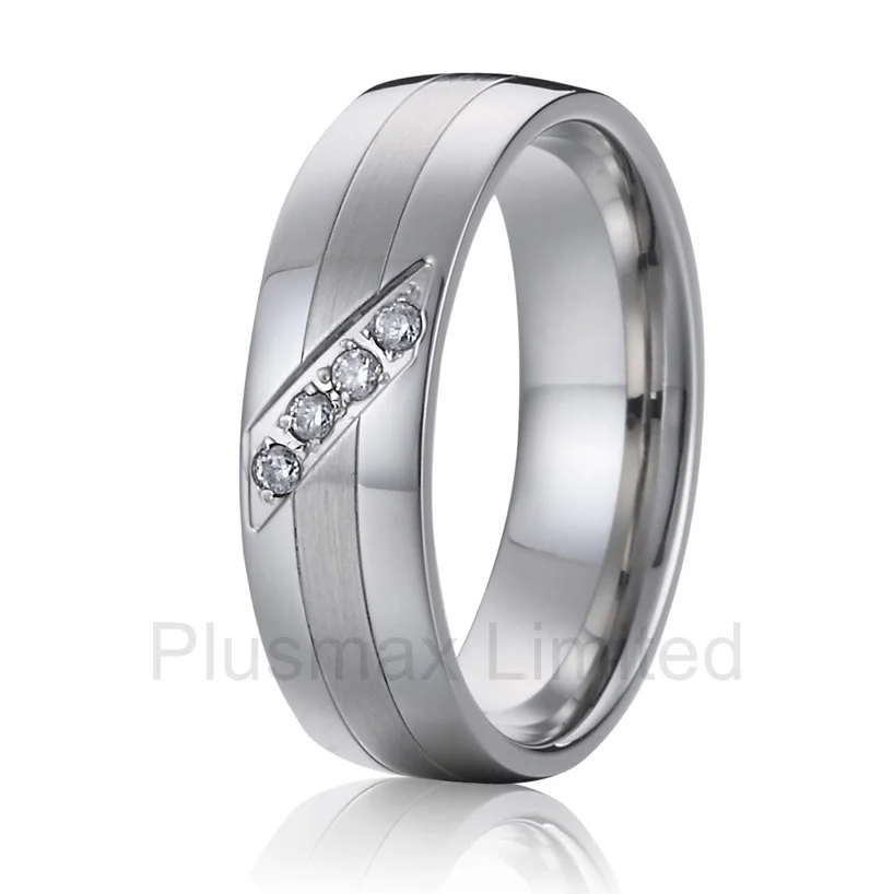 China factory Husband and wife gift cheap pure titanium wedding band jewelry rings for men and ...