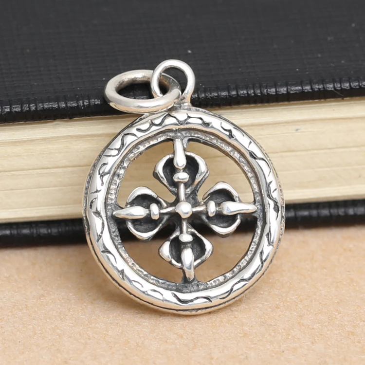 

925 Sterling Silver Vintage Silver Necklace Pendant pendant jewelry cross Jiang Mochu male / Ms. paragraph