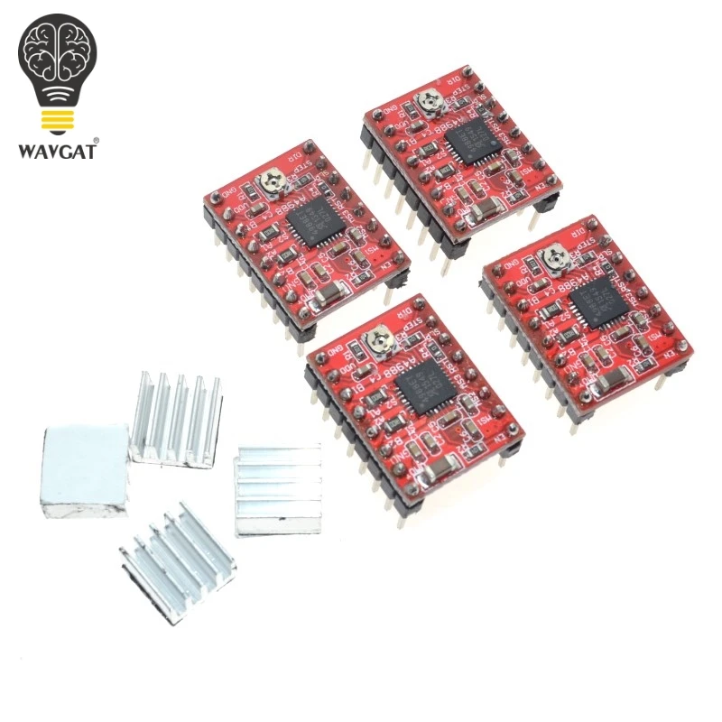 شحن مجاني! Cnc درع v3 النقش آلة 3D طابعة + 4 قطعة A4988 سائق لوح تمديد UNO R3 مع كابل يو اس بي