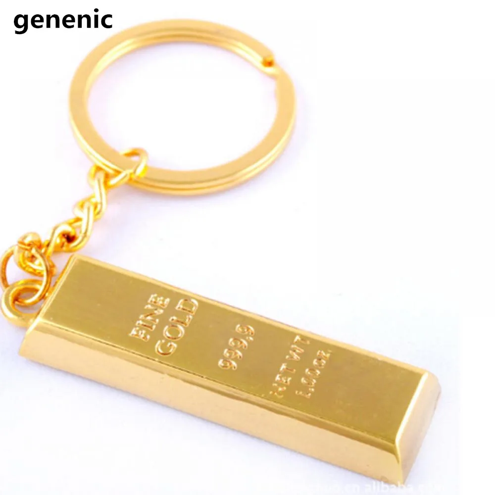 

Fashion Metal Faux Ingot Bullion Keychain Key Chain Keyring Keyfob