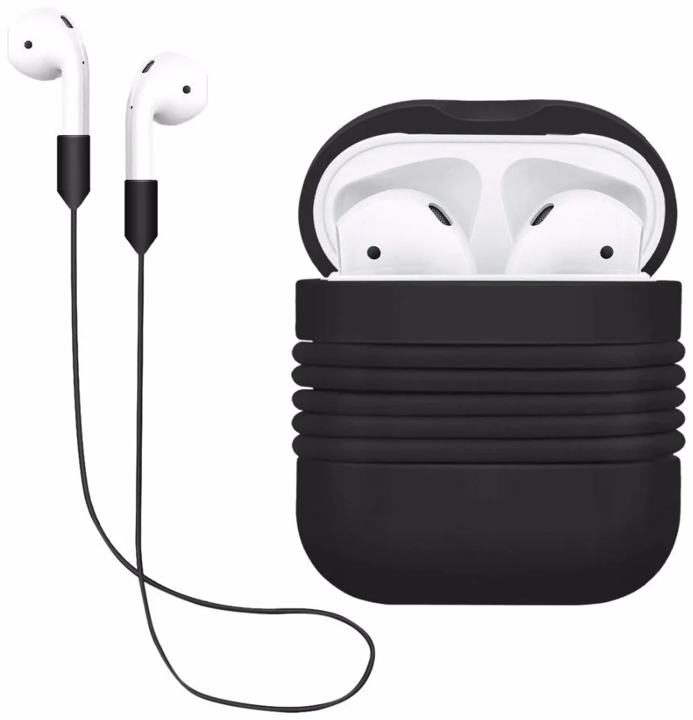 QIALINO чехол из натуральной кожи для Apple AirPods, мягкий силиконовый чехол с защитой от потери, мини-карман для Apple AirPods, ультратонкая сумка