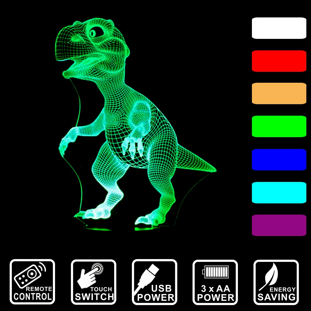 Dinosaur 3D LED Lamp 1