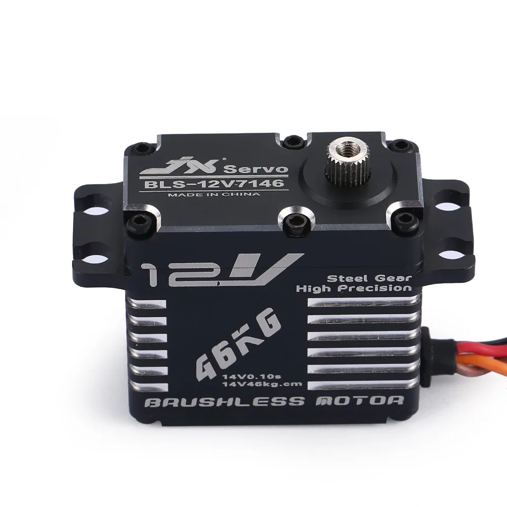 JX сервопривод BLS 12V7146 12V HV стальная шестерня Полностью CNC алюминиевый корпус для