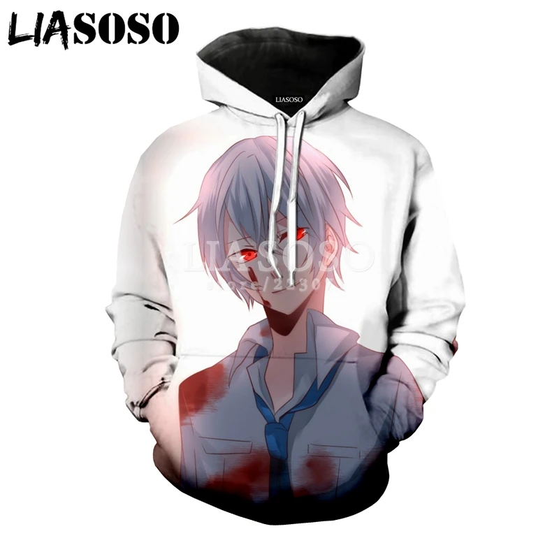 LIASOSO новая мода 3D принт для мужчин и женщин аниме будущее дневник толстовка