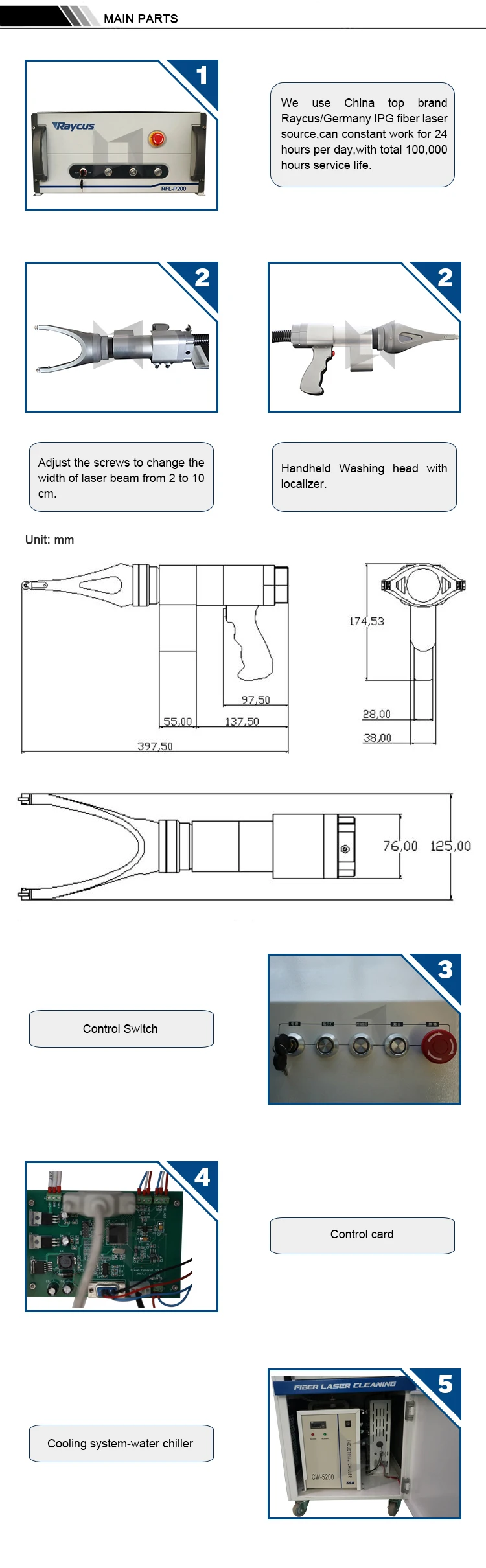 Хорошие продажи продуктов CNC завод удаления ржавчины 100w 200w 500w 1000w аппарат для лазерной очистки