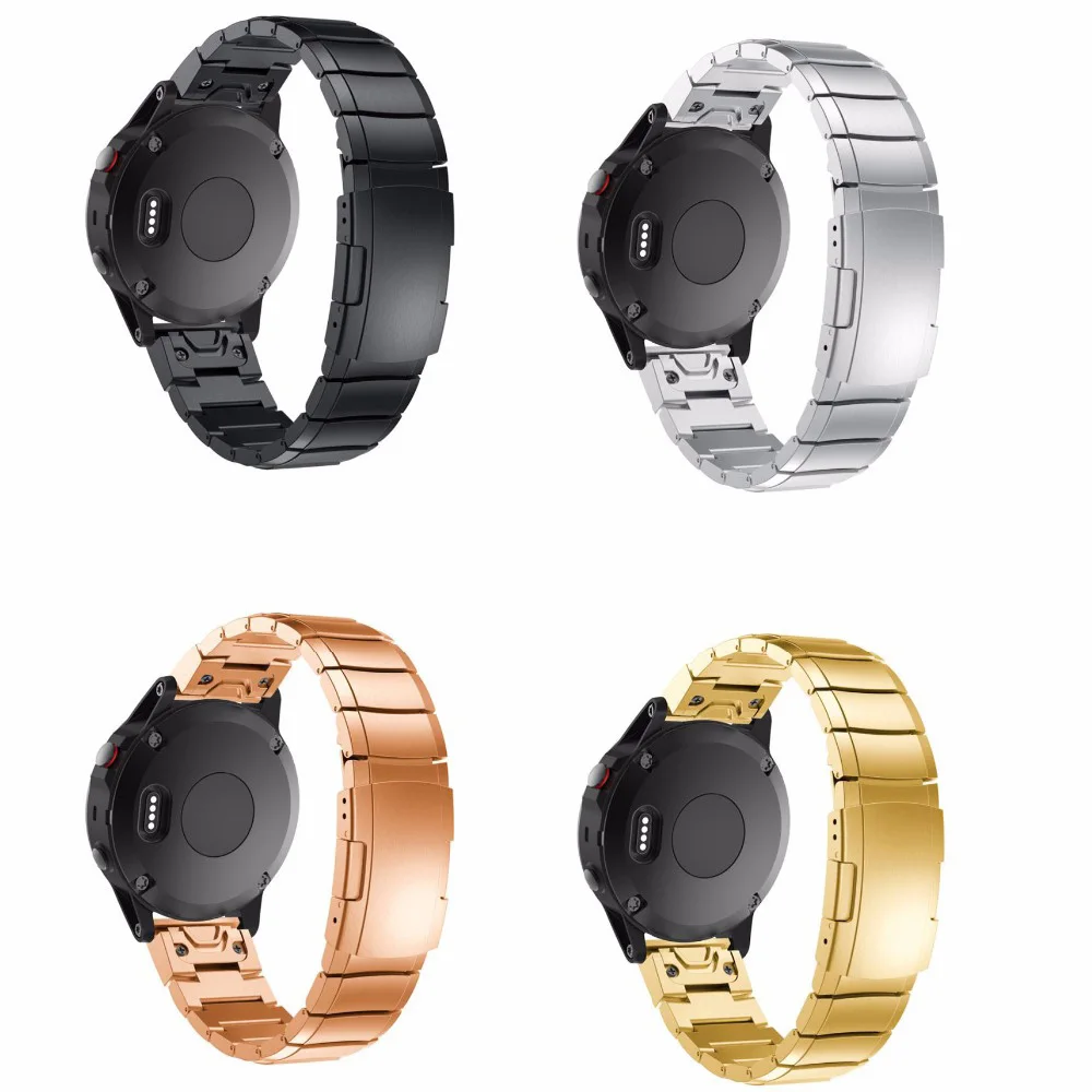 

Genuine Stainless Steel Bracelet Quick Replacement Fit Band Strap Wristband For Garmin Fenix 5 GPS Watch High Quality Strap
