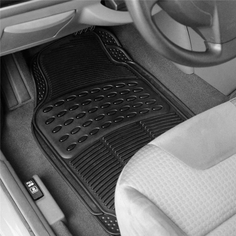 

CARGOOL 4PCS Car Floor Mats Ridged Rubber Auto Floor Mat Non-slip Vehicle Floor Liner Car Styling Interior Auto Floor Mats