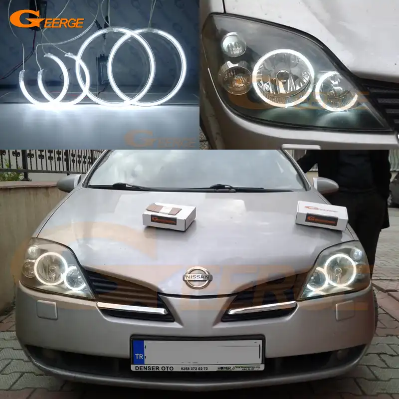 For NISSAN PRIMERA P12 2002 2008 Excellent angel eyes Ultra bright