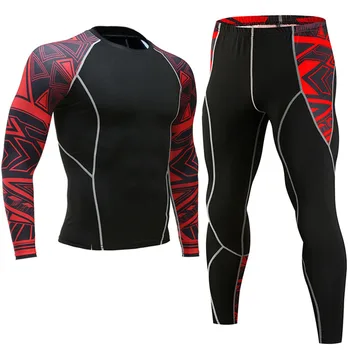 

MMA Compression Sportsuit Men Mma Rashguard Muay Thai T Shirt+Pants Boxing Jersey Long Sleeve Bjj Tights Workout Sport Tracksuit