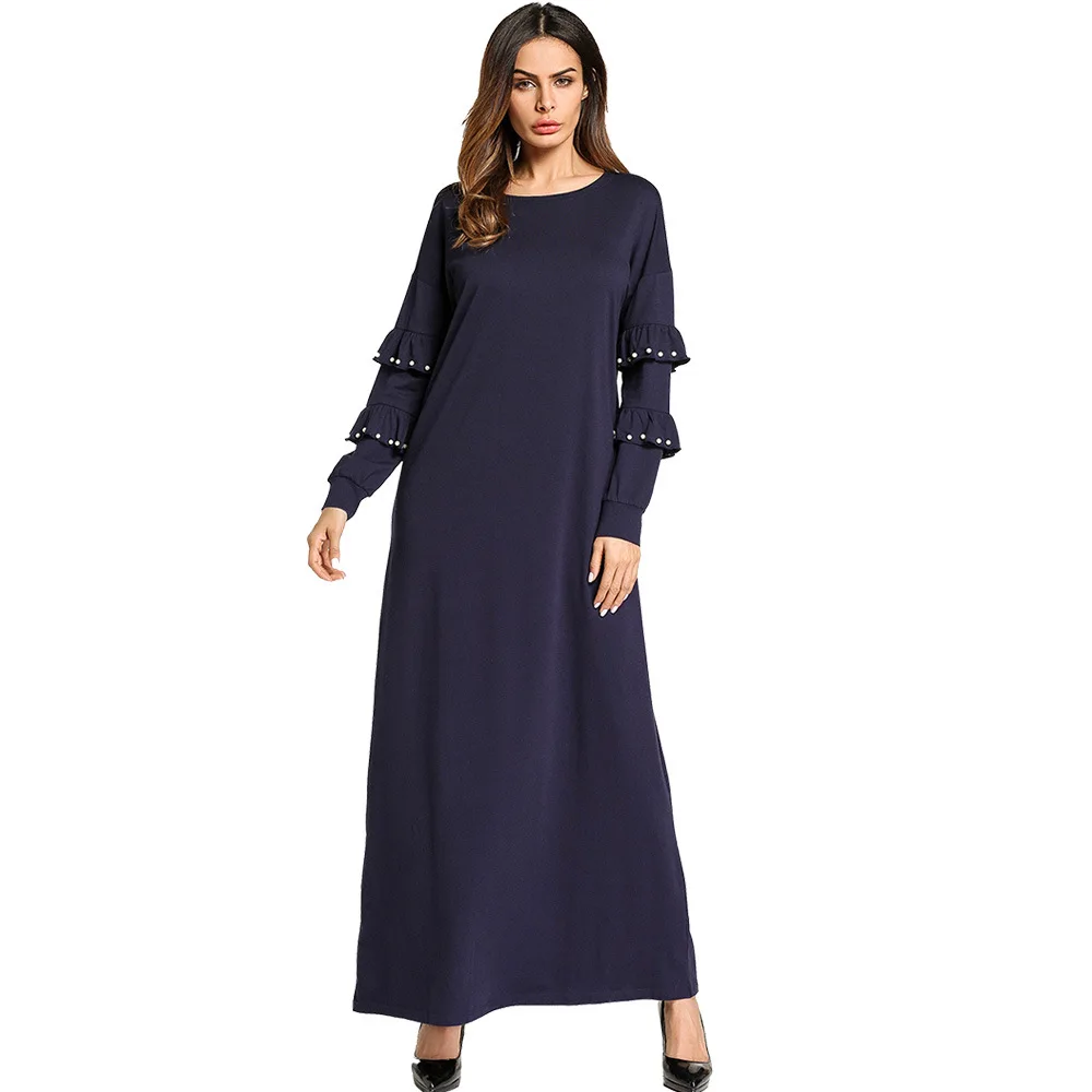185793 Middle East Muslim Knitted Beaded Frothy Dress Gown Women's ...