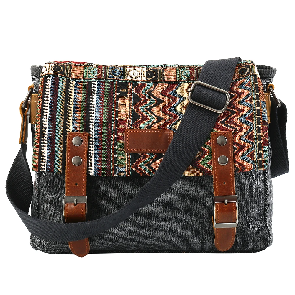 

Vintage Ethnic Canvas Messenger Bag Women Chinese Style Shoulder Bag Female Casual National Bag Mujer Embroidery Crossbody Bag