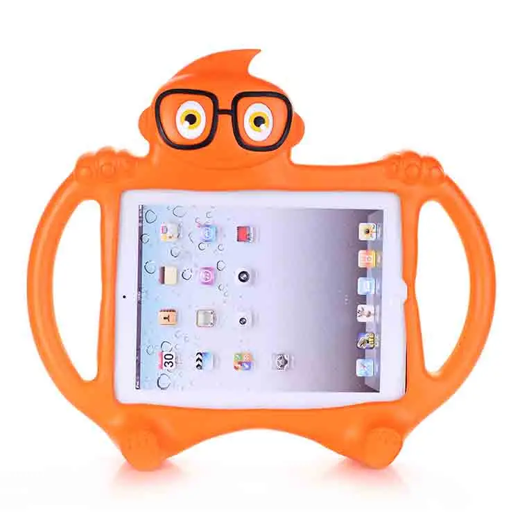 Для Fundas iPad 2/3/4 чехол 3D мультфильм дети Безопасный ударопрочный сверхмощный EVA пены протектор чехол для Apple iPad 4 3 2 - Цвет: orange