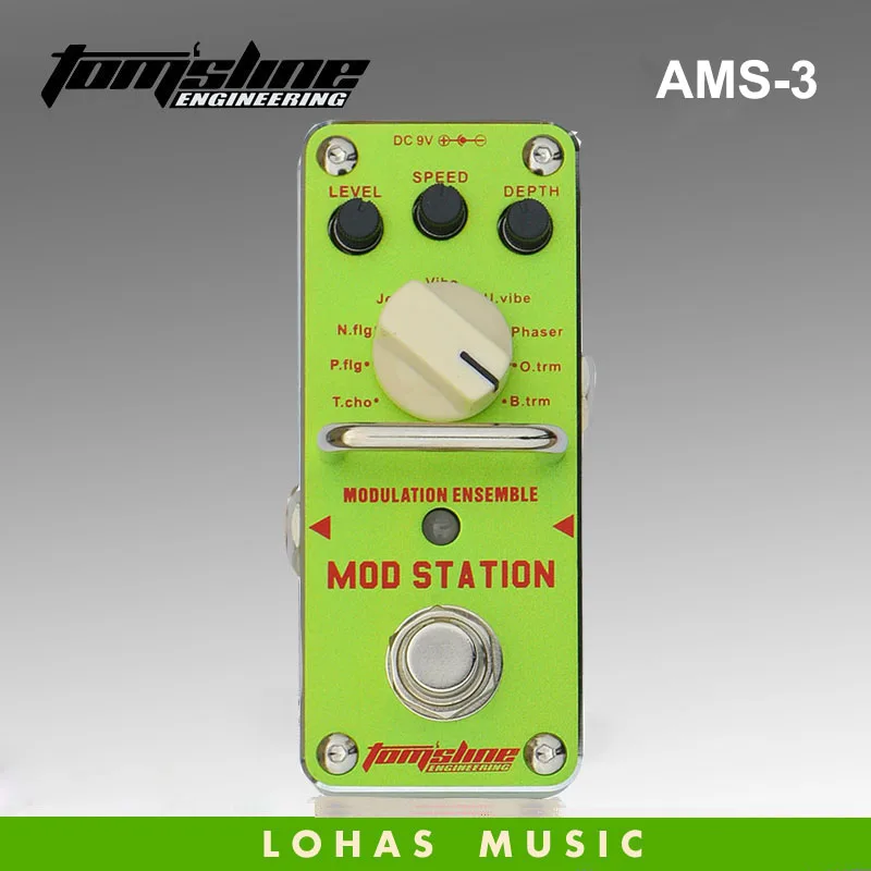

New AROMA AMS-3 MOD STATION 11 classic modulation effects Guitarra Effect Pedal chorus flanger phaser .True Bypass free shipping