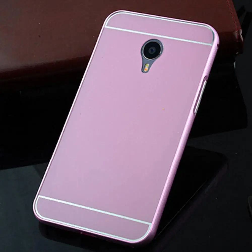 Fashion Luxury Acrylic Back Cover+Metal frame 2in1 case For Meizu MX4 Pro Cell Phone Hybird Cases Ultra Thin Aluminum Case