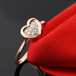 Натуральный кольцо с бриллиантом для Для женщин натуральная 0.06ct/10 шт. алмаз Solid 18 К розовое золото обручальные Обручение кольца гравировкой