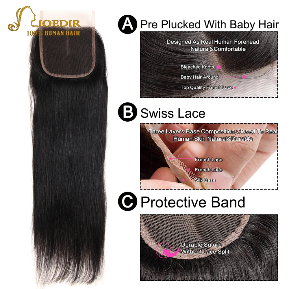 Joedir Hair Human Hair Weave 3 4 Bundles With Closure Brazilian Straight Weave Non Remy Hair 28 30 Inch Bundles With Closure Joedir Hair Human Hair Weave 3 4 Bundles With Closure Brazilian Straight Weave Non Remy Hair 28 30 Inch Bundles With Closure