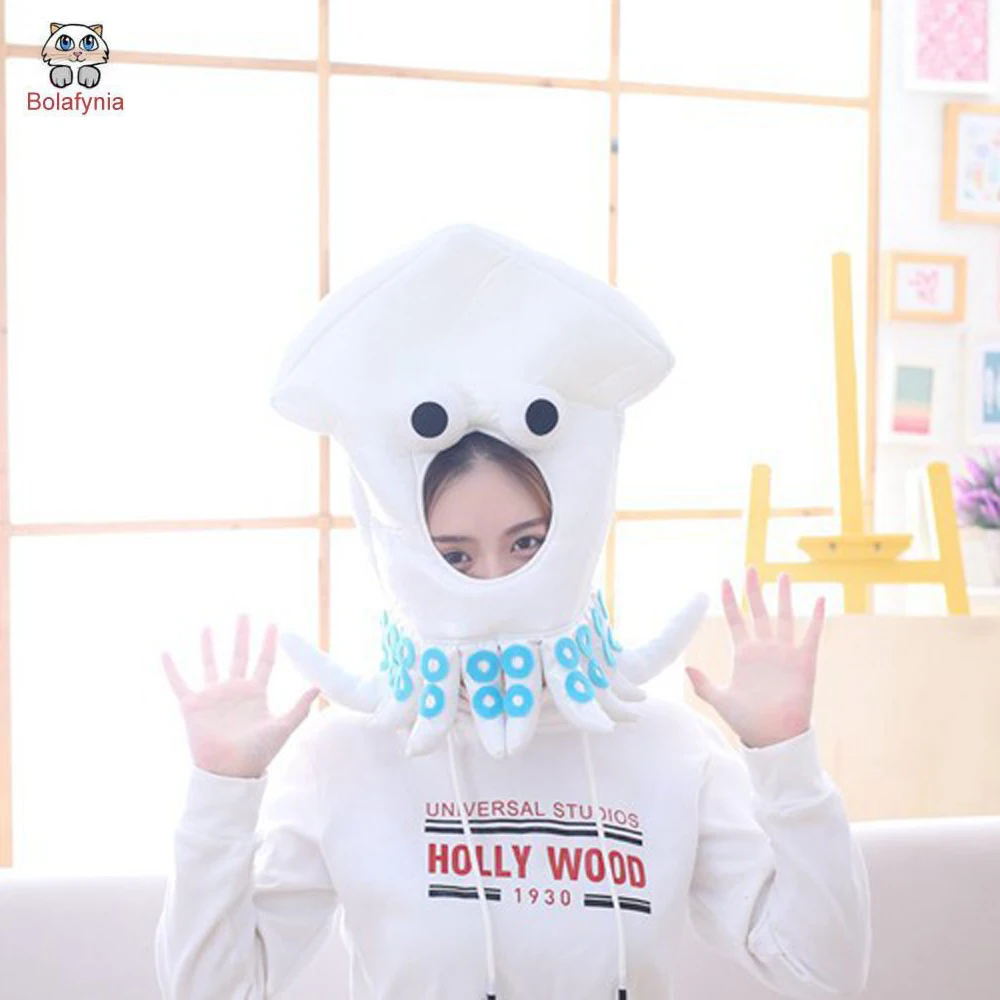 Japanese Carp Octopus Hood Hat Plush Toy Birthday Stuffed Cap Gift | Игрушки и хобби