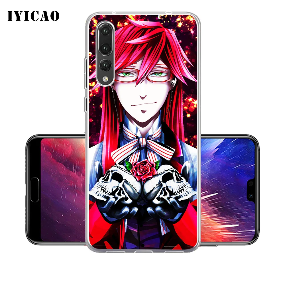 IYICAO Черный Дворецкий Grell Sutcliff Мягкий силиконовый чехол для телефона Huawei P30 P20 Pro P10