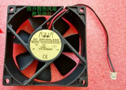 ADDA 8025 AD0824US-A71GL DC24V 0.26A 8 см 2 линии инвертора вентилятора