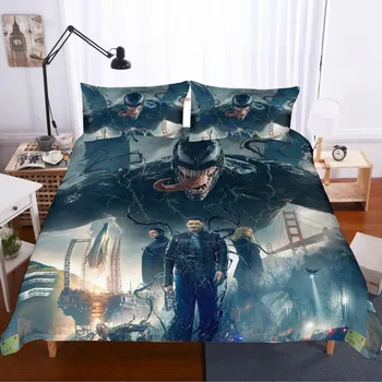 

3D Bedding Set 3D Print Design Duvet Cover Sets King Queen Twin Size Dropshipping 2/3pcs Movie venom