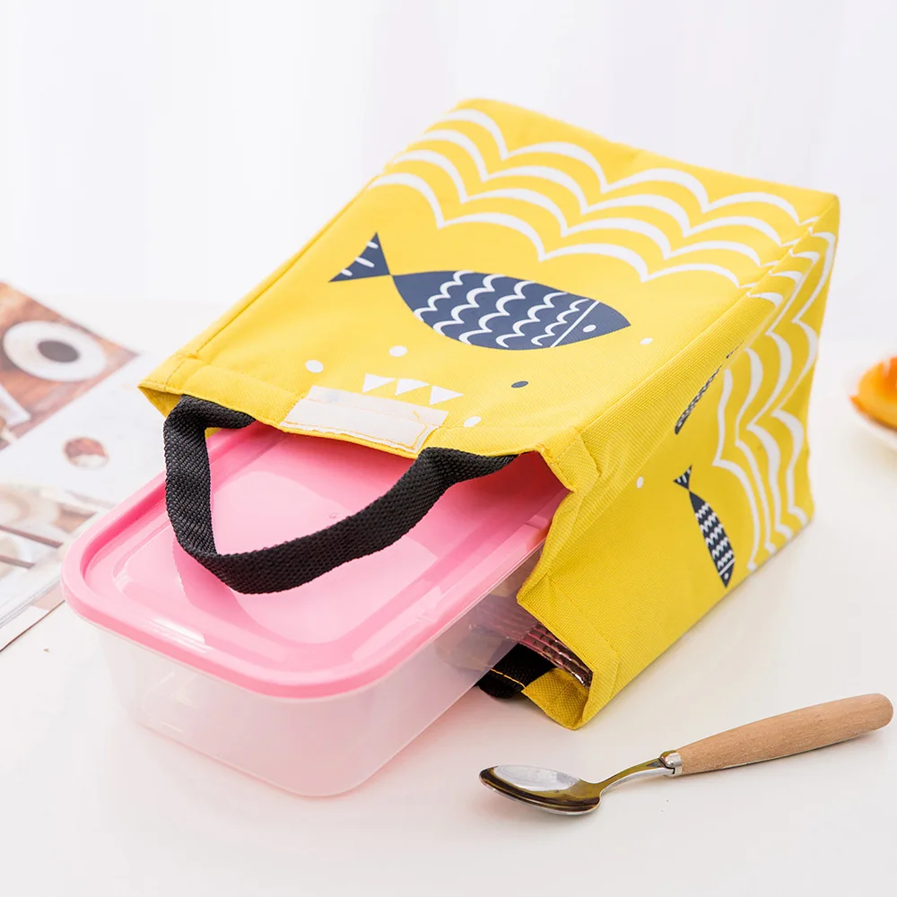 ETya новые модные Для женщин Для мужчин детская Термосумка для пищи Термальность печать Портативный сумка-холодильник контейнер коробка обед сумки