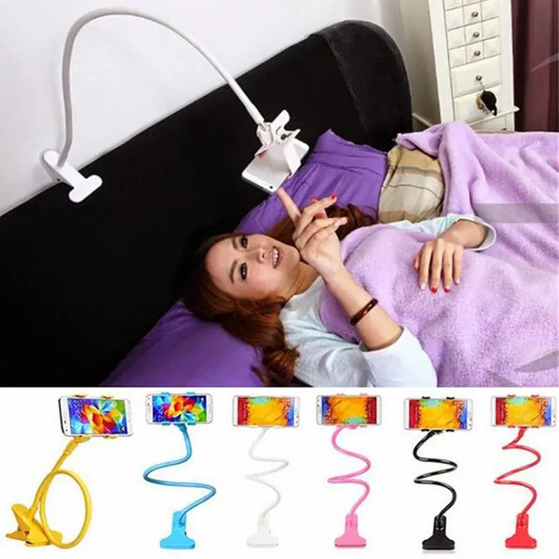 

Long Arm Lazy Phone Holder rotatable bracket lazy mobile phone stand Hose holder tools clip