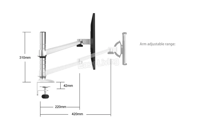 arm adjustable range