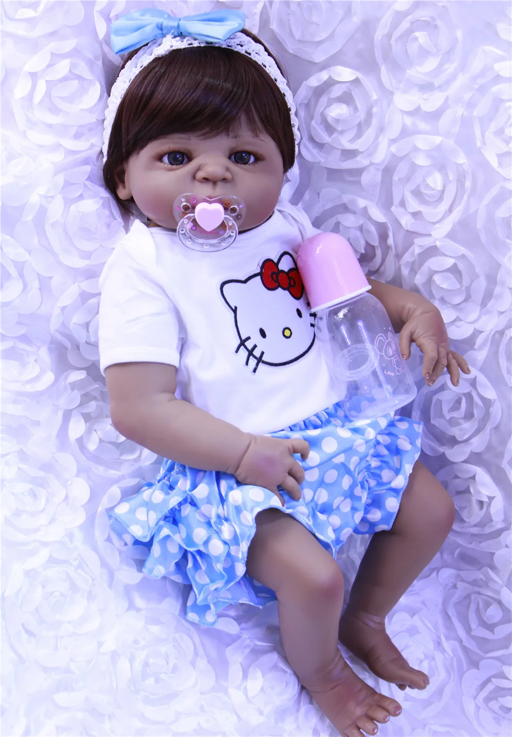 Кукла реборн силиконовая 55 см 22 дюйма|princess baby doll|doll bebereborn doll |