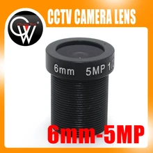 1/2.5″ HD 5MP 6mm Fixed Iris M12 MTV IR Board CCTV Lens for Security IP Camera Free Shipping
