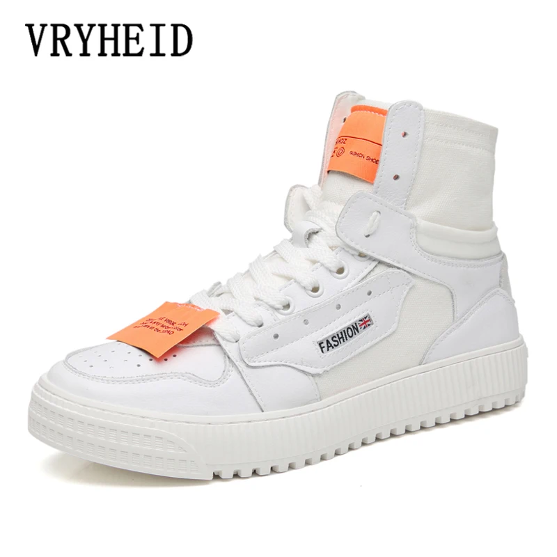 

VRYHEID 2019 Brand Autumn Fashion Men Boots Non-Slip Outdoor Trend Casual Sneakers Shoes Men High Top Shoes Zapatillas Hombre
