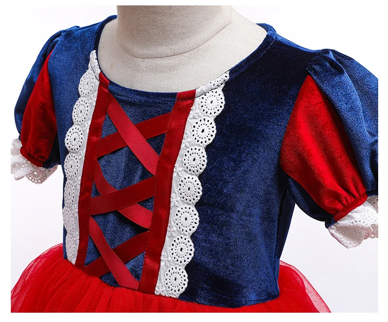 Girls Elsa Dress Carnival Cosplay Kids Dresses For Girls Snow White Elegant Party Princess Dress Children Clothing 4 6 8 12 year