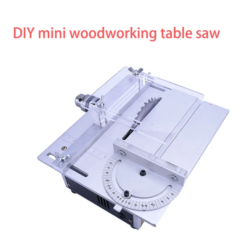

Mini Table Saw Handmade Woodworking Bench Lathe Multifunction Electric Polisher Grinder DIY Hobby Model Cutting Tool