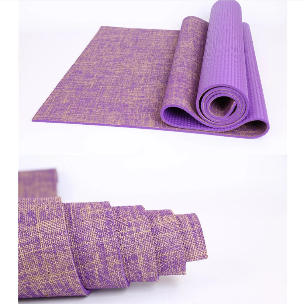 5MM Natural Jute Yoga Mat 183*61cm Linen Material Yoga Mat Non-slip Mat Yoga acupressure Yoga Healthy Yoga Gym Mat for Fitness